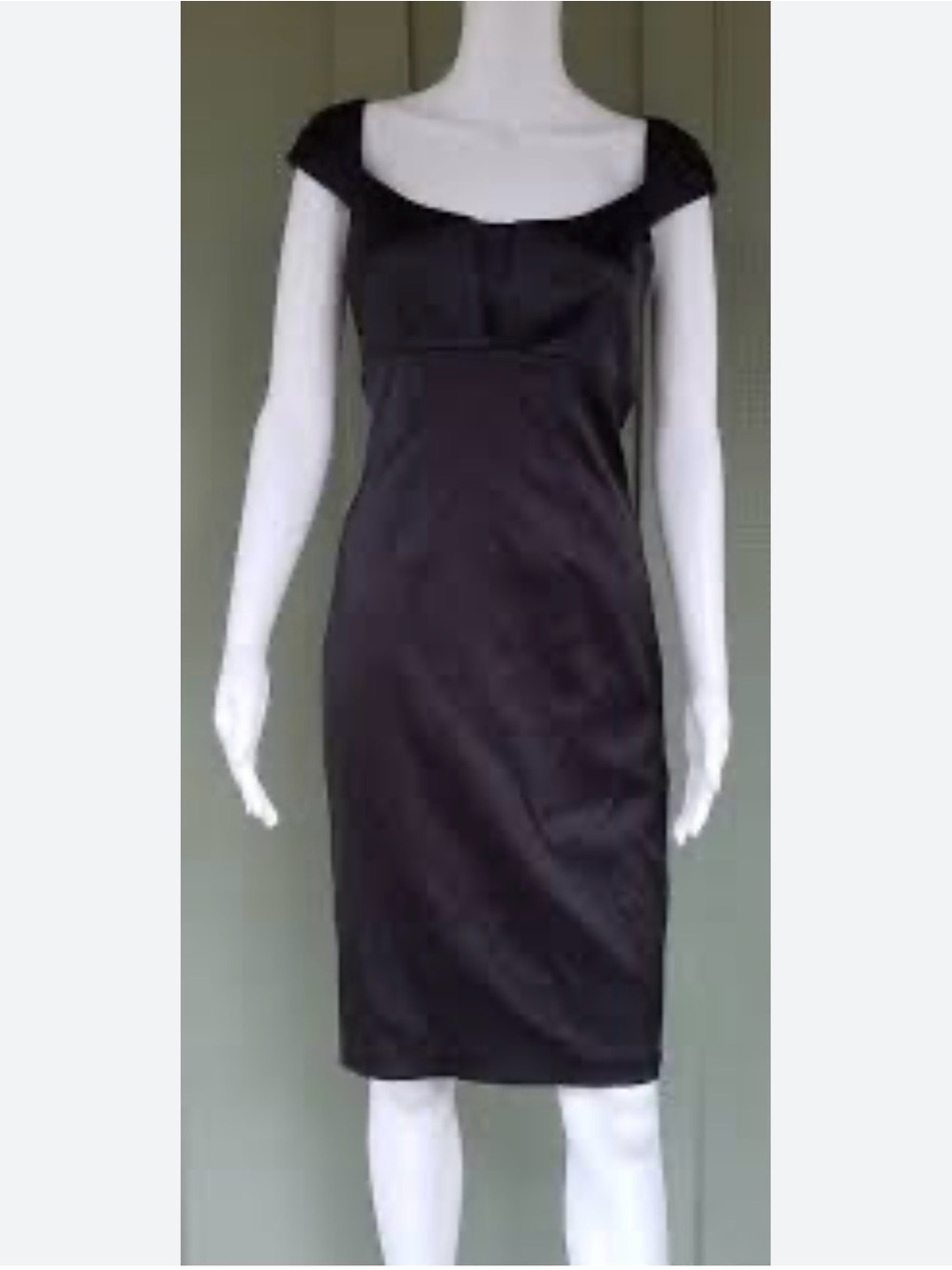 David Meister Elegant Deep Purple Cap-Sleeve Sheath Dress